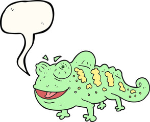 speech bubble cartoon chameleon
