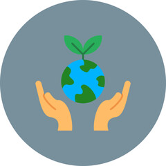 Globalization Multicolor Circle Flat Icon