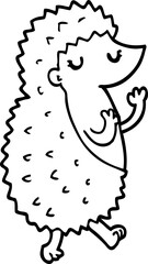 Fototapeta premium cartoon hedgehog
