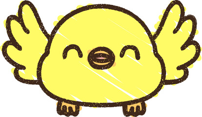Cute Chick Chalk Drawing