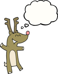 thought bubble cartoon reindeer