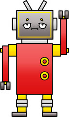 gradient shaded cartoon robot