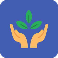 Conservation Multicolor Round Corner Flat Icon