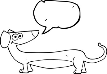 speech bubble cartoon dachshund