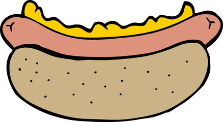 cartoon hotdog