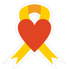 Ribbon Sticker Icon