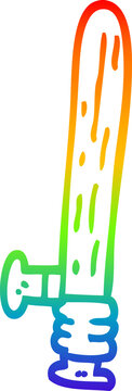 rainbow colored cartoon baton clip art preview