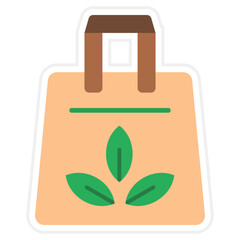 Eco Bag Sticker Icon