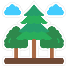 Forest Sticker Icon