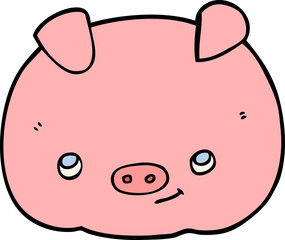 cartoon happy pig
