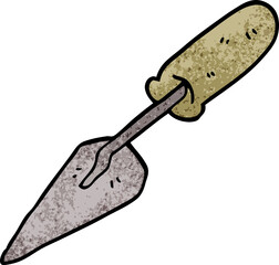cartoon doodle trowel