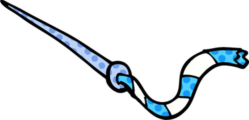 cartoon doodle needle and thread