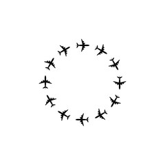 Plane icon isolated on transparent background
