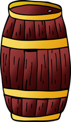 cartoon doodle of a barrel