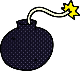 quirky comic book style cartoon bomb