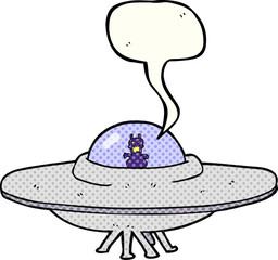 comic book speech bubble cartoon UFO