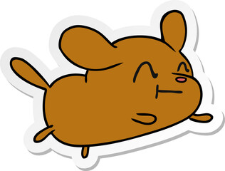 sticker cartoon kawaii of a cute dog