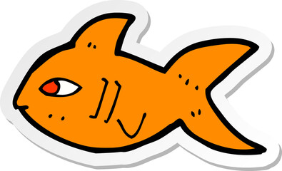 sticker of a cartoon fish