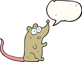 speech bubble cartoon mouse