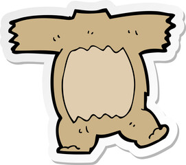 sticker of a cartoon teddy bear body (mix and match cartoons)