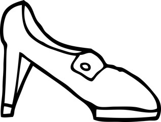 line drawing cartoon shoe