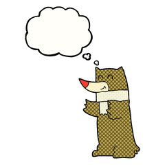 thought bubble cartoon bear