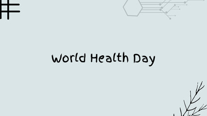 happy world health day illustration