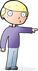 cartoon man pointing