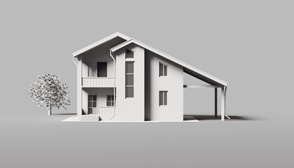 house on white