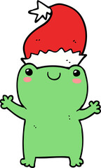 cute christmas frog