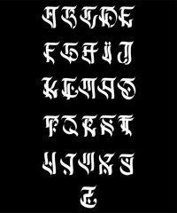 Calligraphy Graffiti alphabet font