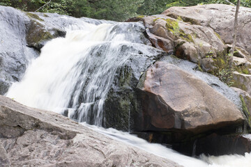 Natural waterfall over rocks