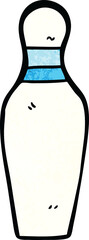 cartoon doodle bowling pin