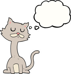 thought bubble cartoon cat
