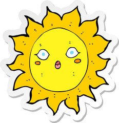 Fototapeta premium sticker of a cartoon sun