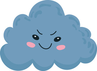 cloud in flat style isolated vector
