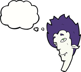 cartoon vampire head with speech bubble