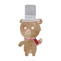 cartoon bear in hat