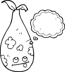 thought bubble cartoon pear