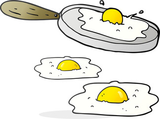cartoon fried eggs