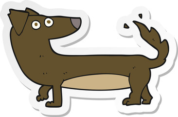 sticker of a cartoon dog