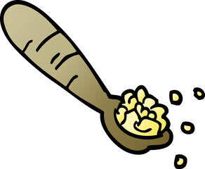 cartoon doodle spoon of mash potato