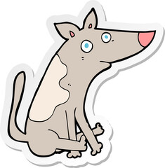 sticker of a cartoon dog