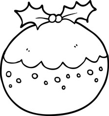 cartoon christmas pudding