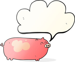 speech bubble cartoon pig