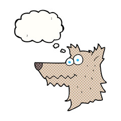 thought bubble cartoon wolf head