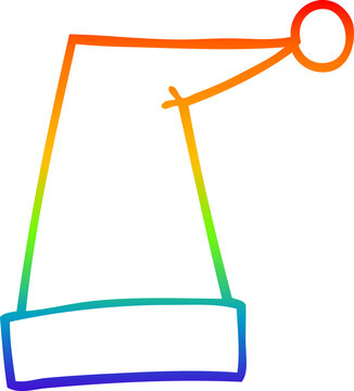 recommend clip art: rainbow gradient line drawing cartoon elf hat