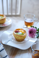 choux pastry on the table