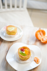 choux pastry on the table