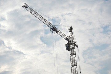construction crane against sky